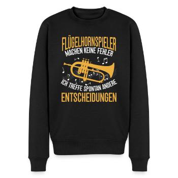 Joueur de bugle Instrument musicien Joueur de bugle - Pull Premium bio Homme - noir - Devant - Nico (187cm)