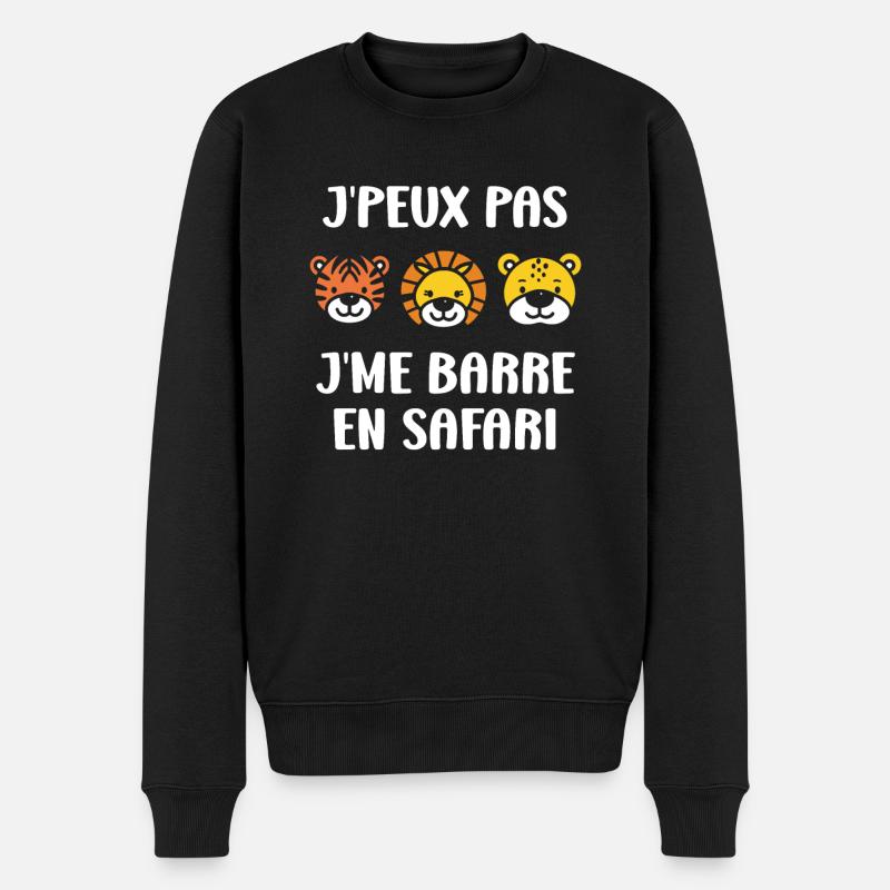 humour safari - Pull Premium bio Homme - noir