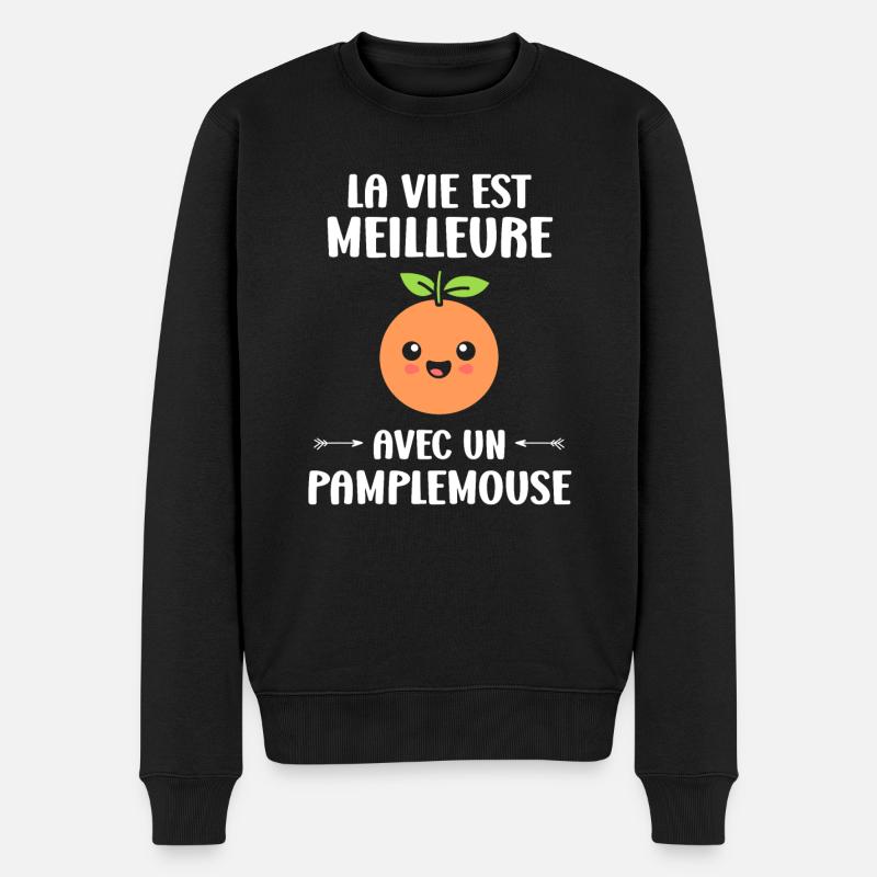 Humour Pamplemousse - Pull Premium bio Homme - noir