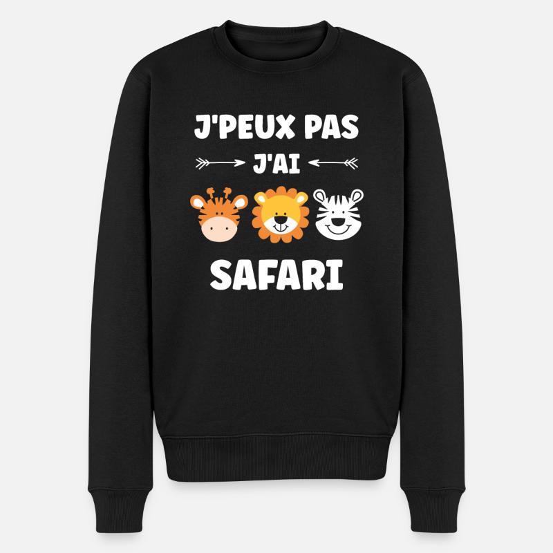 humour safari - Pull Premium bio Homme - noir