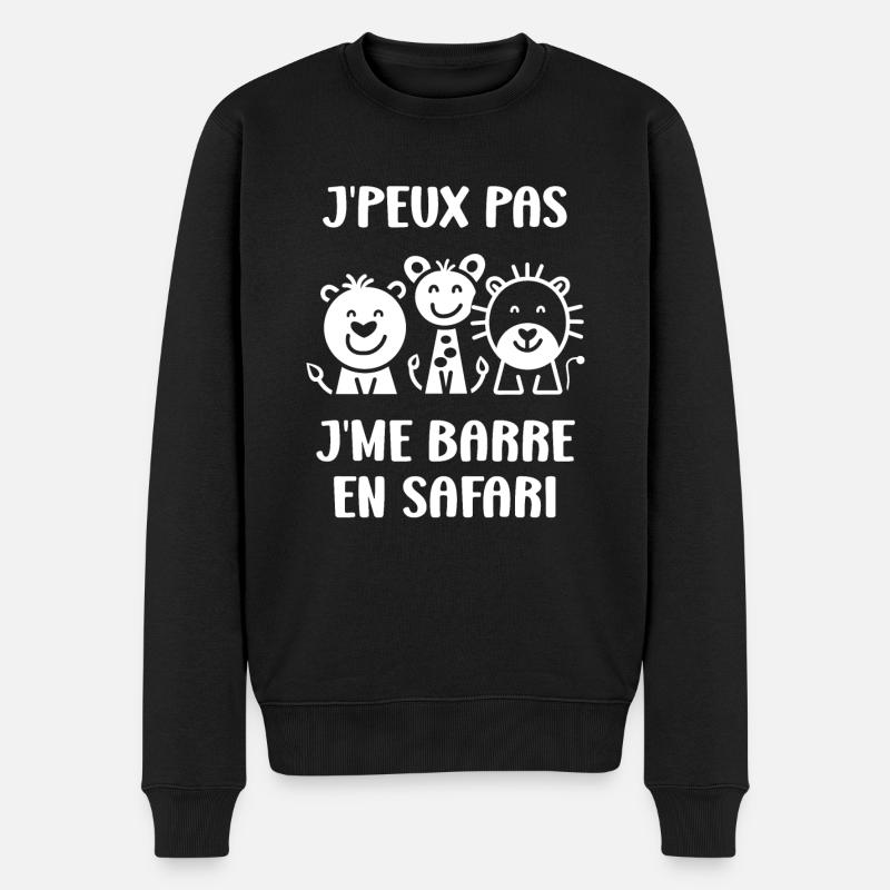 humour safari - Pull Premium bio Homme - noir