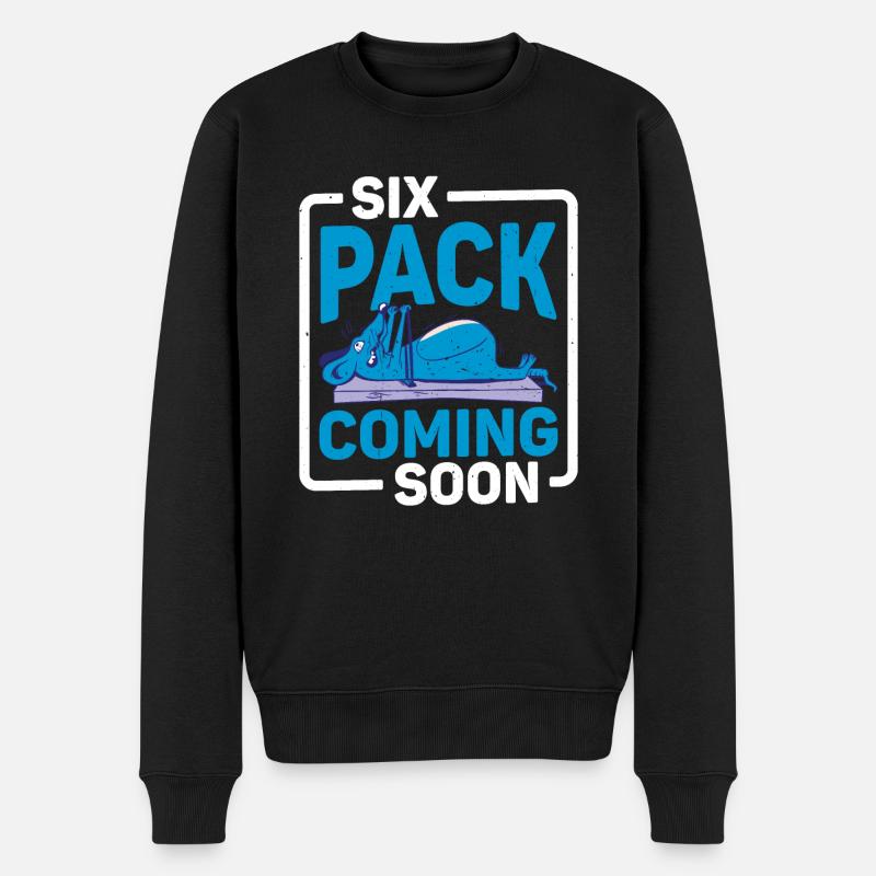 Six Pack Coming Soon 92 - Männer Premium Bio Pullover - Schwarz