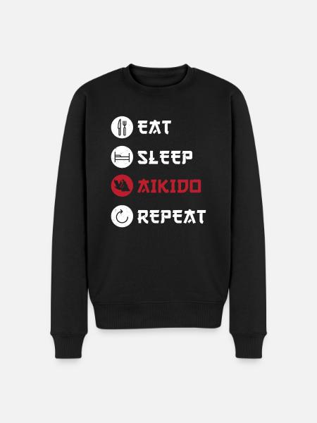 Aikido Martial Arts Gift - Men's Premium Organic Jumper - black