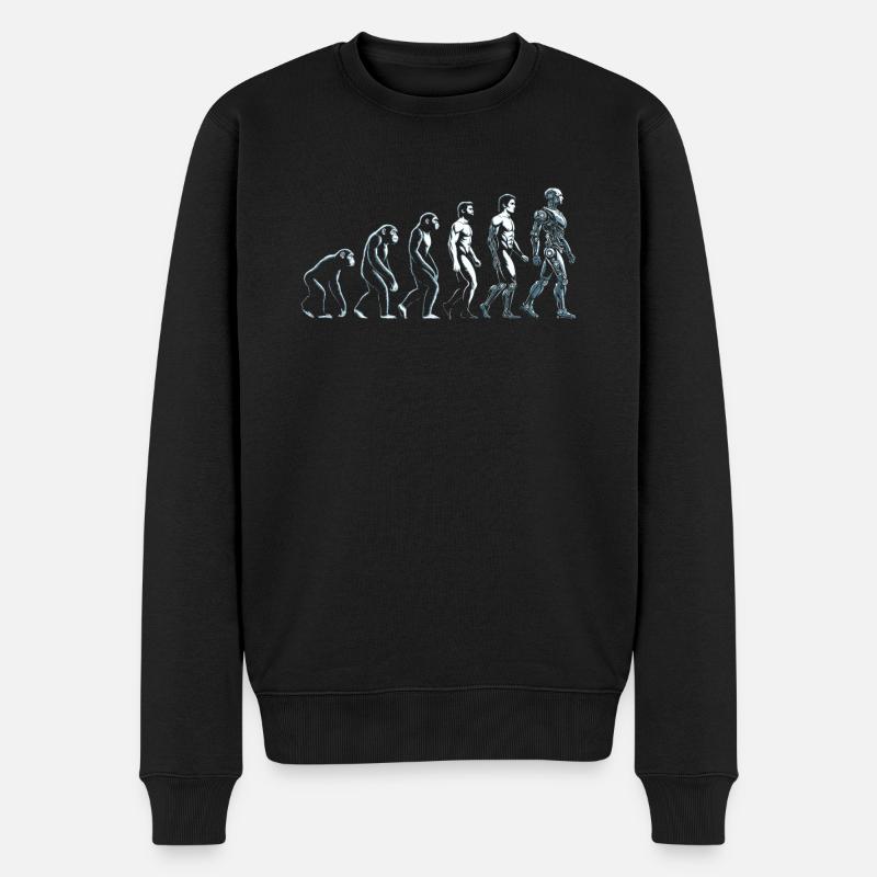 Robotik Ingenieur - Männer Premium Bio Pullover - Schwarz
