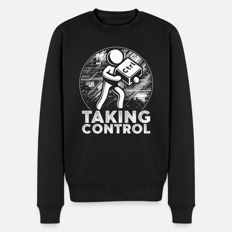 Robotics Engineer Taking Control - Men's Premium Organic Jumper - black