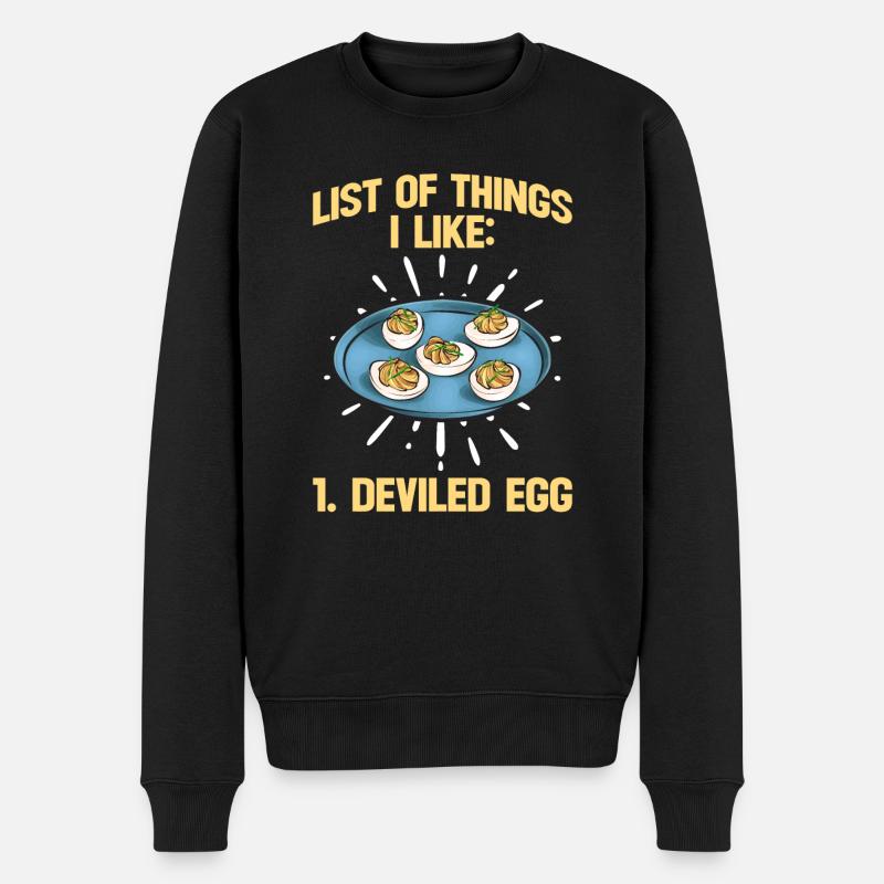 Stuffed Eggs Deviled Eggs - Men's Premium Organic Jumper - black