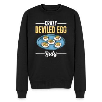 Gefüllte Eier Deviled Eggs - Männer Premium Bio Pullover - Schwarz - Vorne - Nico (187cm)