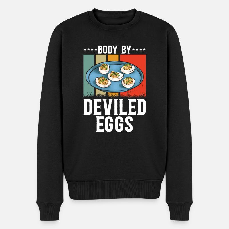 Stuffed Eggs Deviled Eggs - Men's Premium Organic Jumper - black