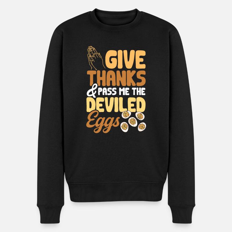 Stuffed Eggs Deviled Eggs - Men's Premium Organic Jumper - black