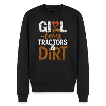 Tractor Pulling Tractor Pulling Tractor Power Farm - Men's Premium Organic Jumper - black - Front - Nico (187cm)
