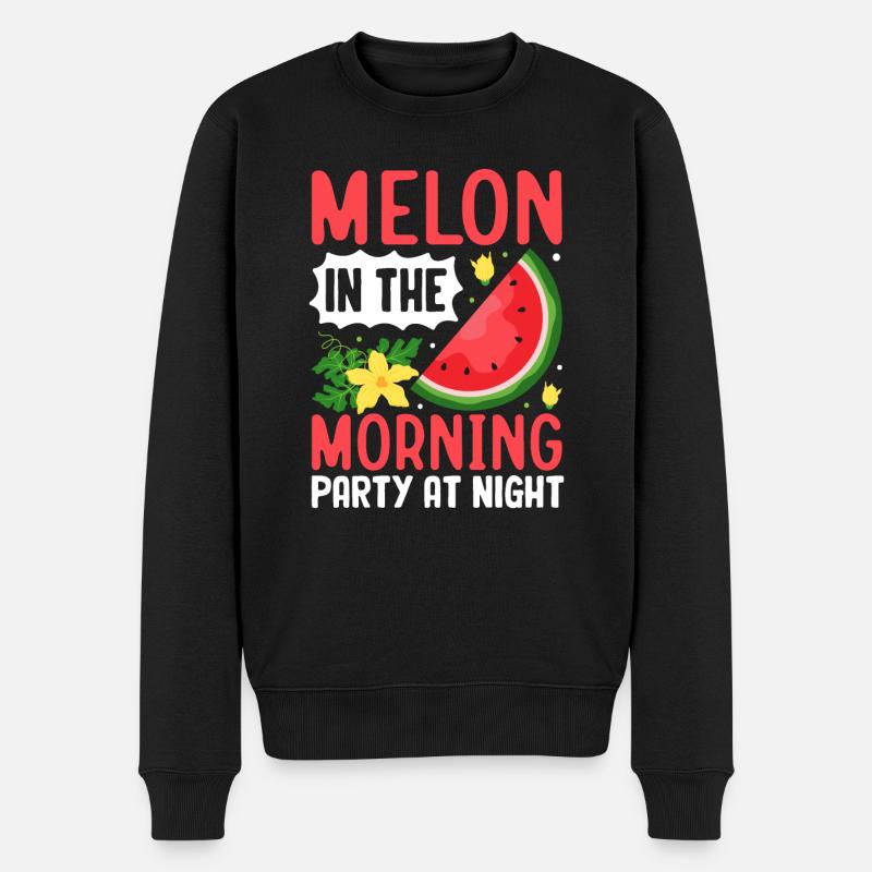 Melon Gift - Männer Premium Bio Pullover - Schwarz