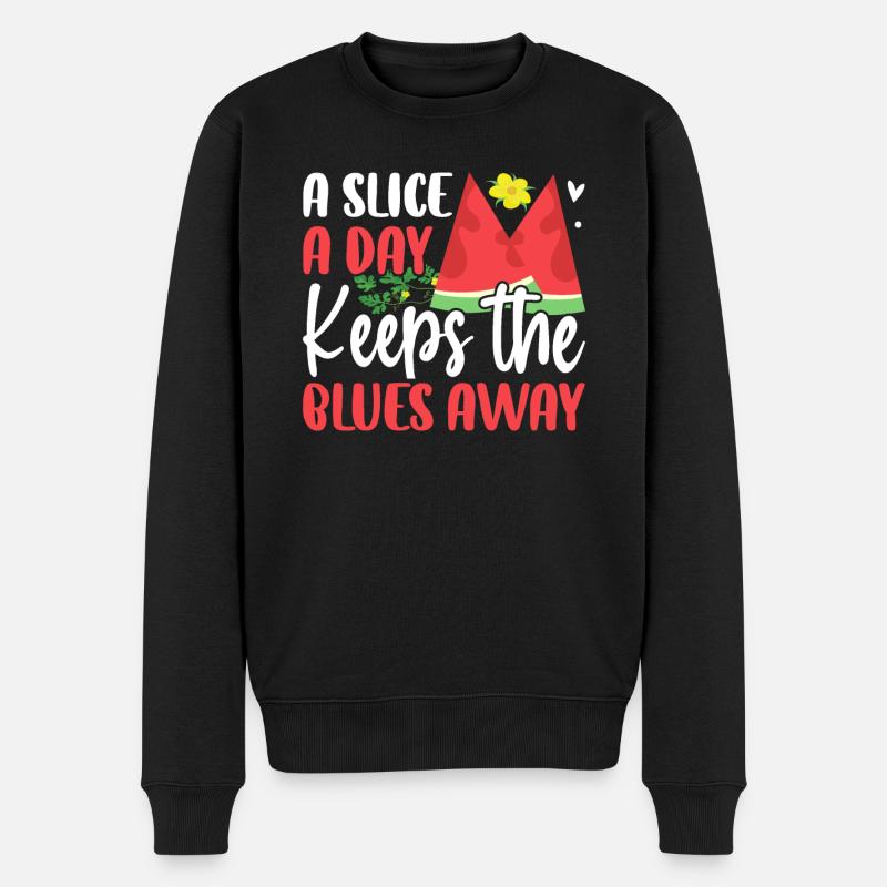 Melon Gift - Männer Premium Bio Pullover - Schwarz