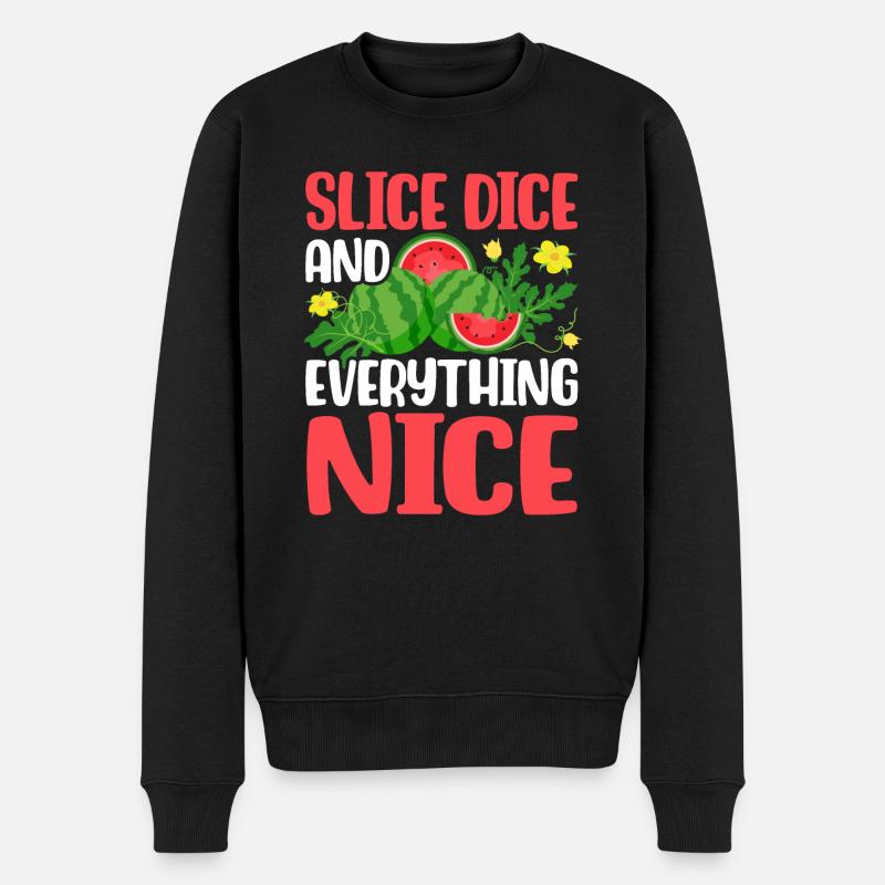 Melon Gift - Männer Premium Bio Pullover - Schwarz