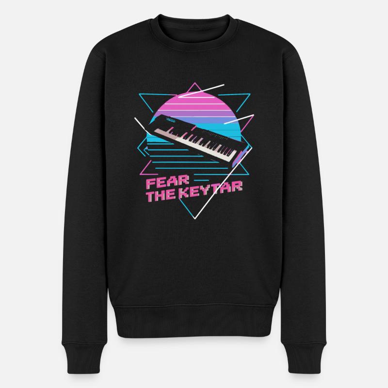 Keytar Keyboard Geschenk - Männer Premium Bio Pullover - Schwarz