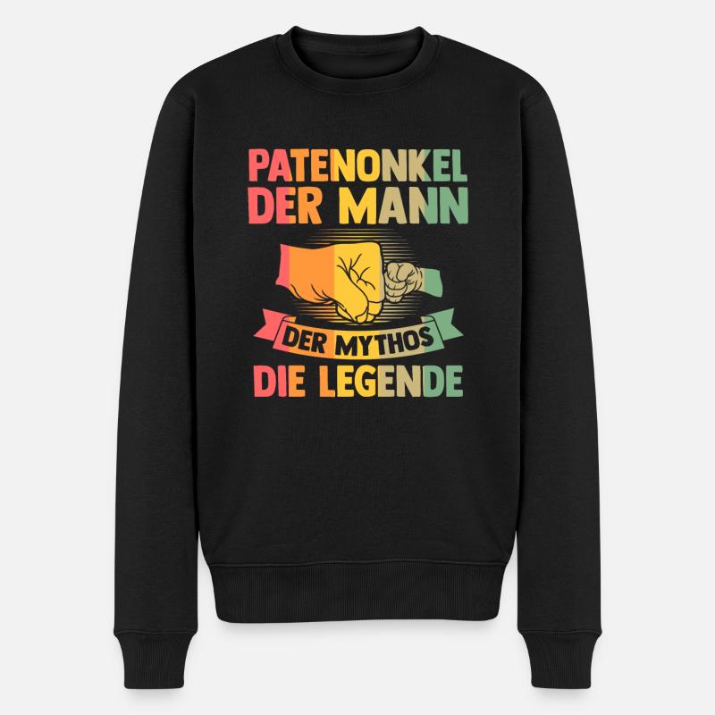 Onkel & Nichte Familie Onkel Geschenk - Männer Premium Bio Pullover - Schwarz
