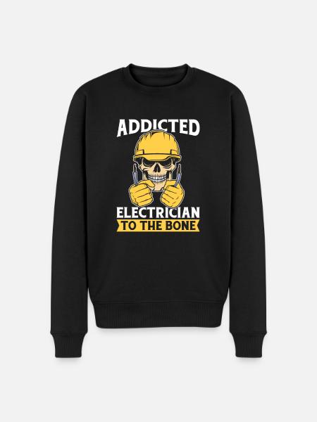 Electrician Electronics Technician Skull - Men's Premium Organic Jumper - black