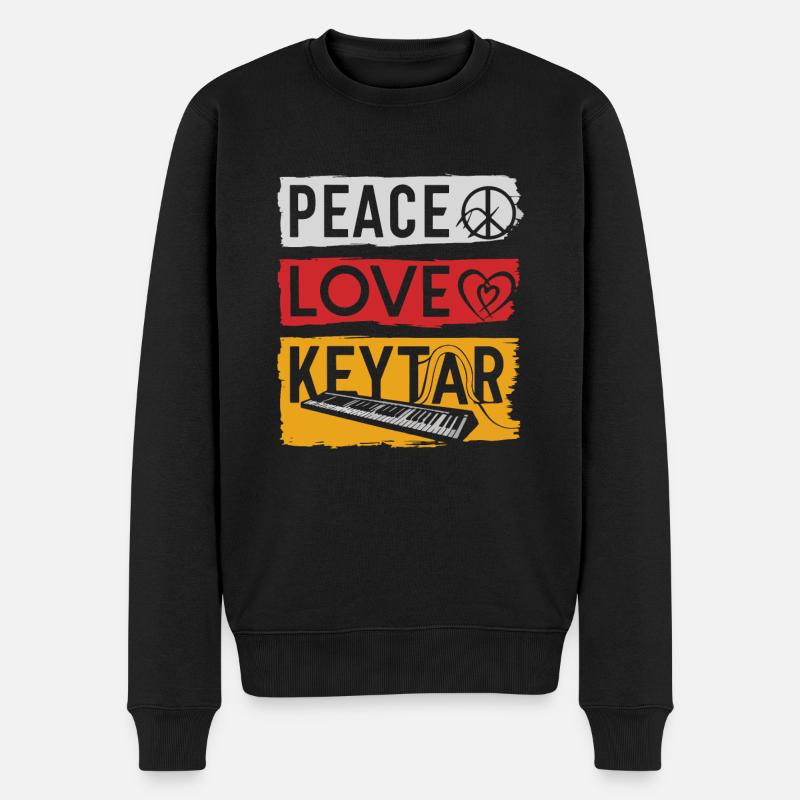 Keytar Keyboard Geschenk - Männer Premium Bio Pullover - Schwarz