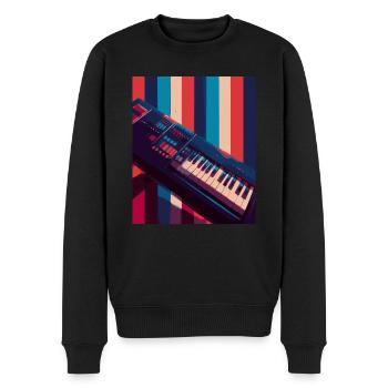 Keytar Keyboard Geschenk - Männer Premium Bio Pullover - Schwarz - Vorne - Nico (187cm)