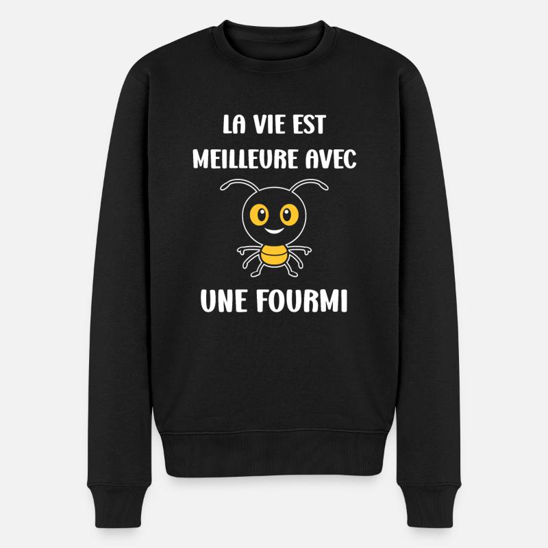 Humour fourmis - Pull Premium bio Homme - noir