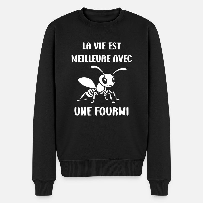 Humour fourmis - Pull Premium bio Homme - noir