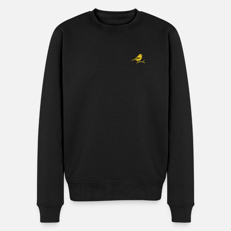 Kanarienvogel - Männer Premium Bio Pullover - Schwarz