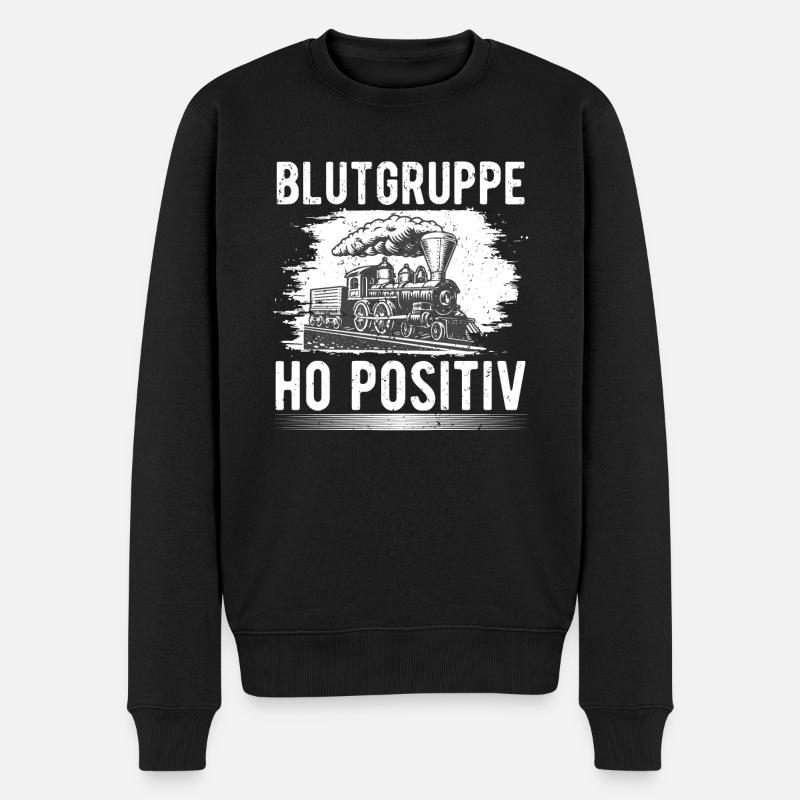 Modelleisenbahn, Eisenbahner H0 Modellbau - Männer Premium Bio Pullover - Schwarz