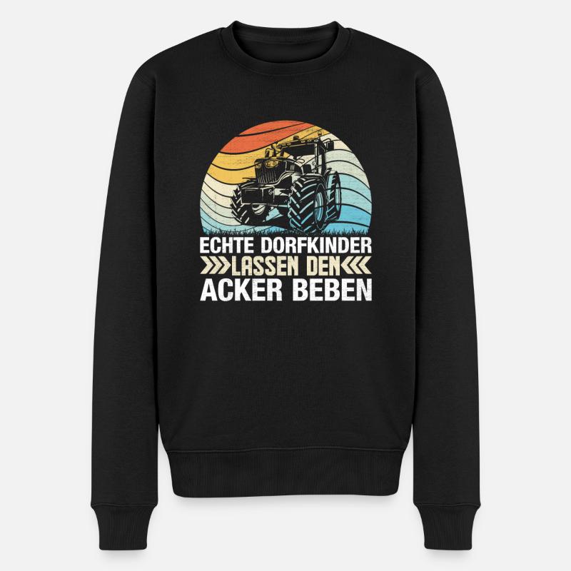 Traktor - Männer Premium Bio Pullover - Schwarz