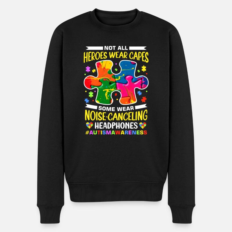 Autismus Autist Autistisch - Männer Premium Bio Pullover - Schwarz