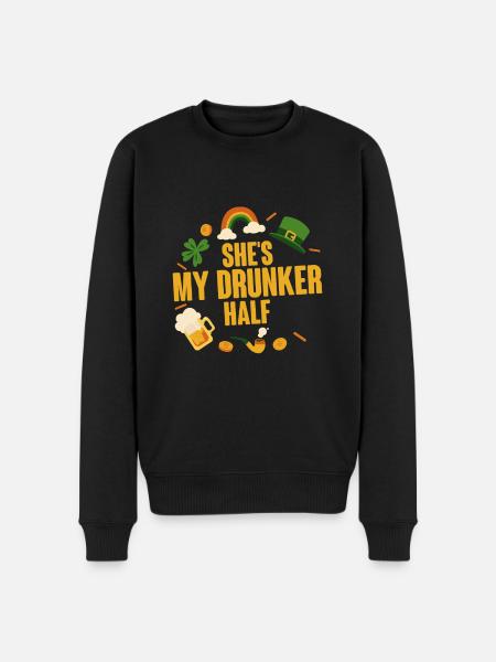 She's My Drunken Half 2 - Men's Premium Organic Jumper - black