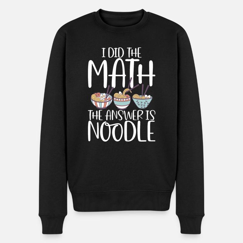 Noodle Lover Gifts - Männer Premium Bio Pullover - Schwarz