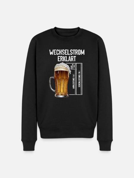 AC Explains Beer Electrician Technology - Men's Premium Organic Jumper - black