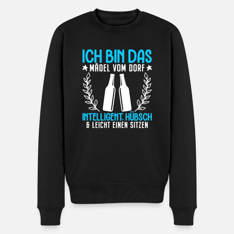 Mädel vom Dorf - Männer Premium Bio Pullover - Schwarz