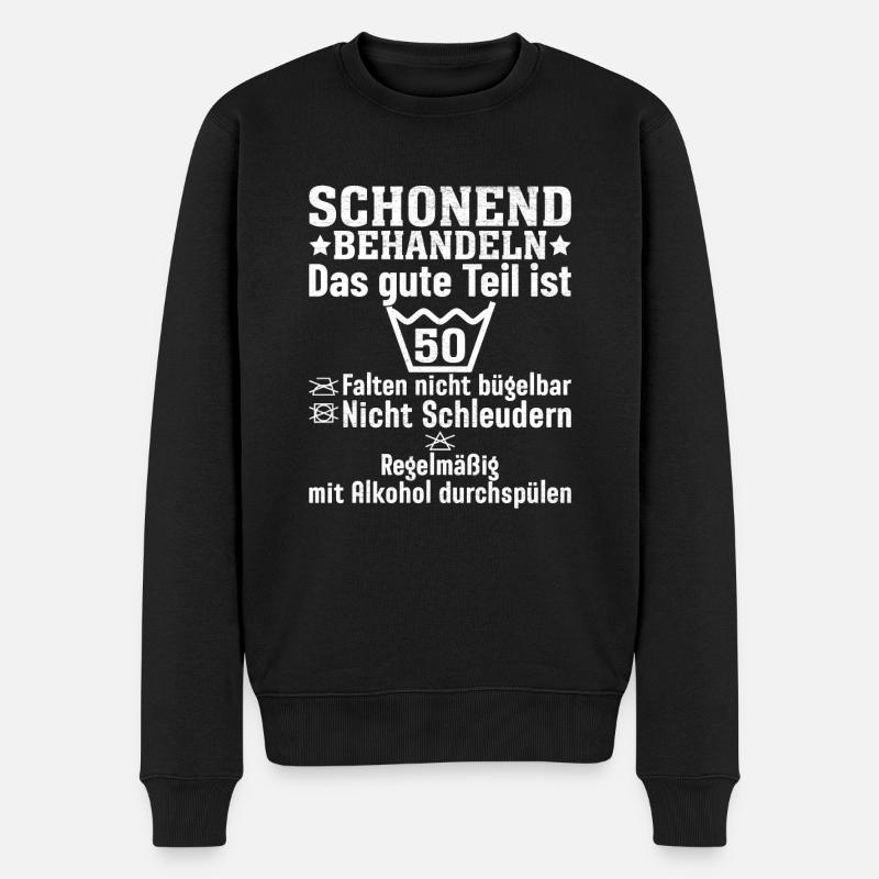 Instructions d’entretien 50 ans - Pull Premium bio Homme - noir