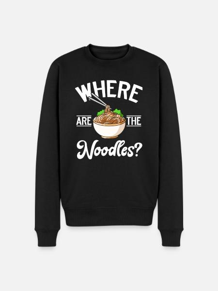 Noodle Lover Gifts - Men's Premium Organic Jumper - black