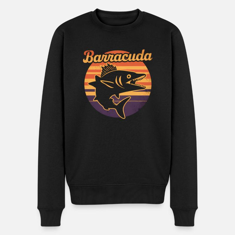 Cadeau pour Barracuda Fish Lover - Pull Premium bio Homme - noir