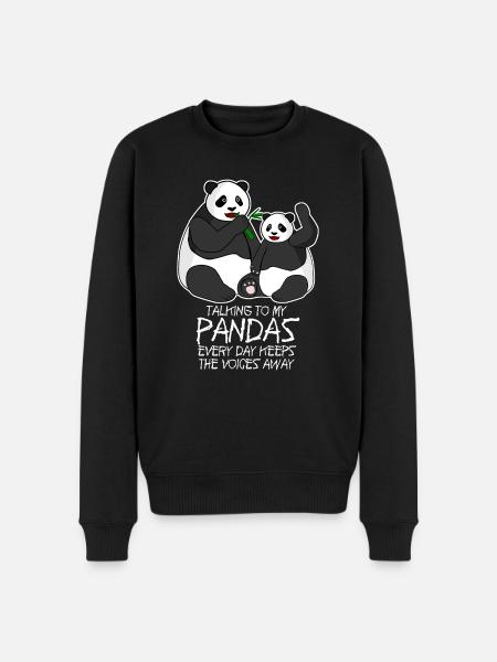 Panda Bear Funny Pandas - Men's Premium Organic Jumper - black