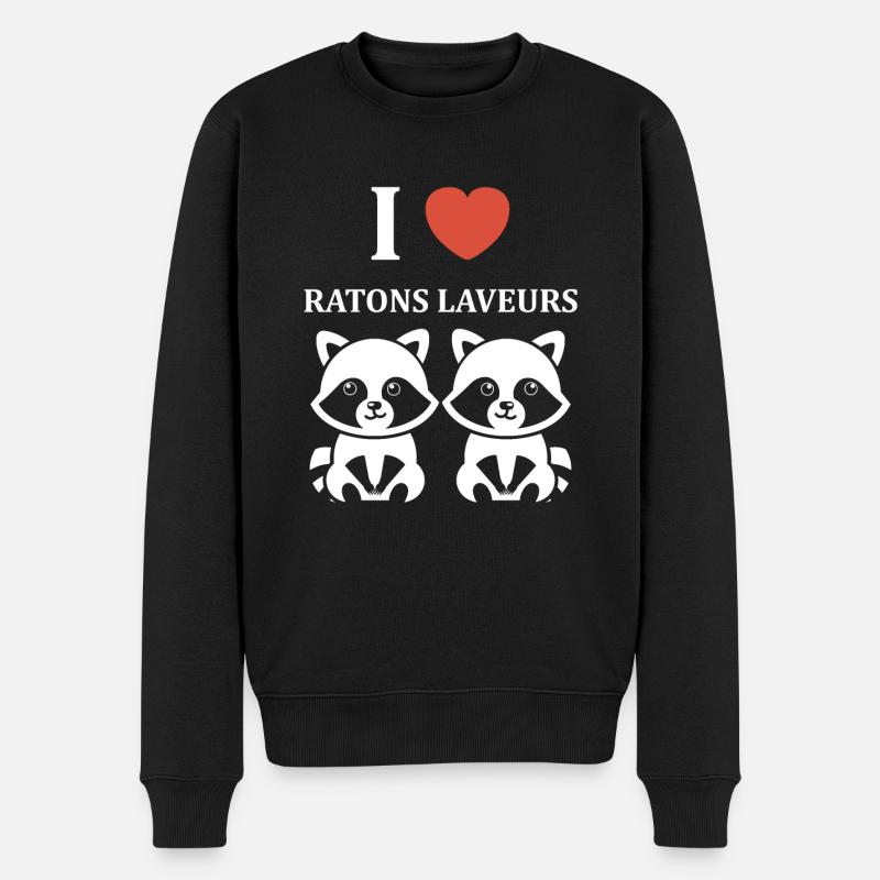 Humour Raton laveur - Pull Premium bio Homme - noir