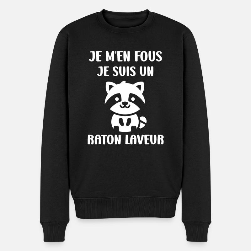 Humour Raton laveur - Pull Premium bio Homme - noir