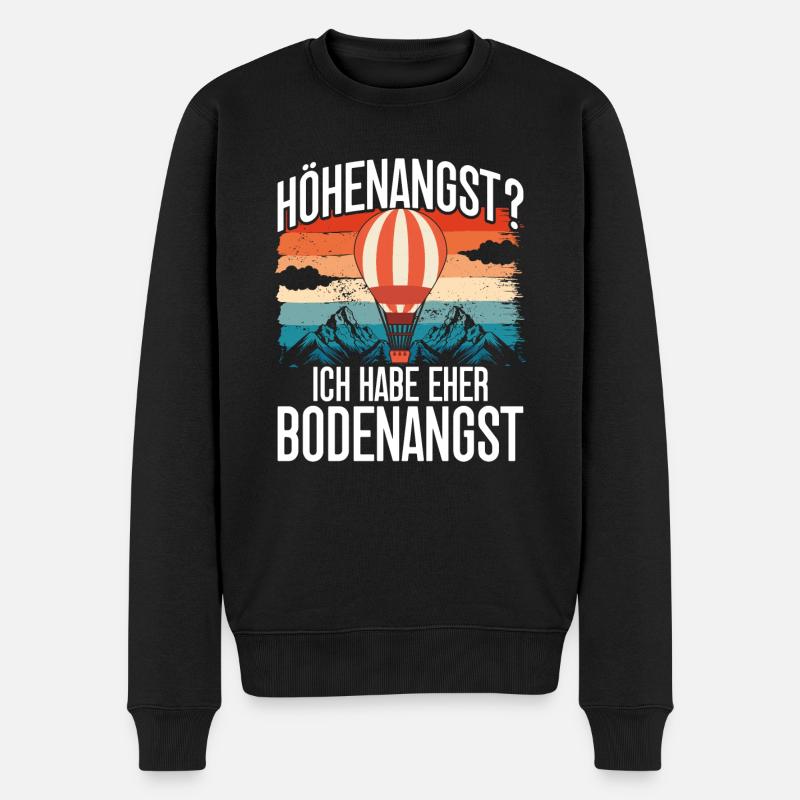 Ballon Crew Ballonpilot Heißluftballonfahren - Männer Premium Bio Pullover - Schwarz
