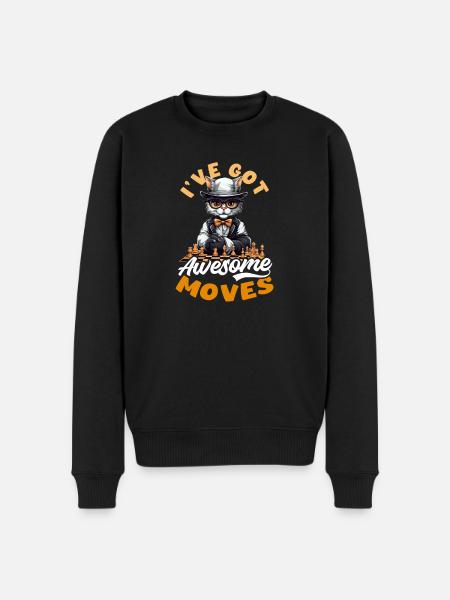 Chess Gote Awesome Moves - Men's Premium Organic Jumper - black