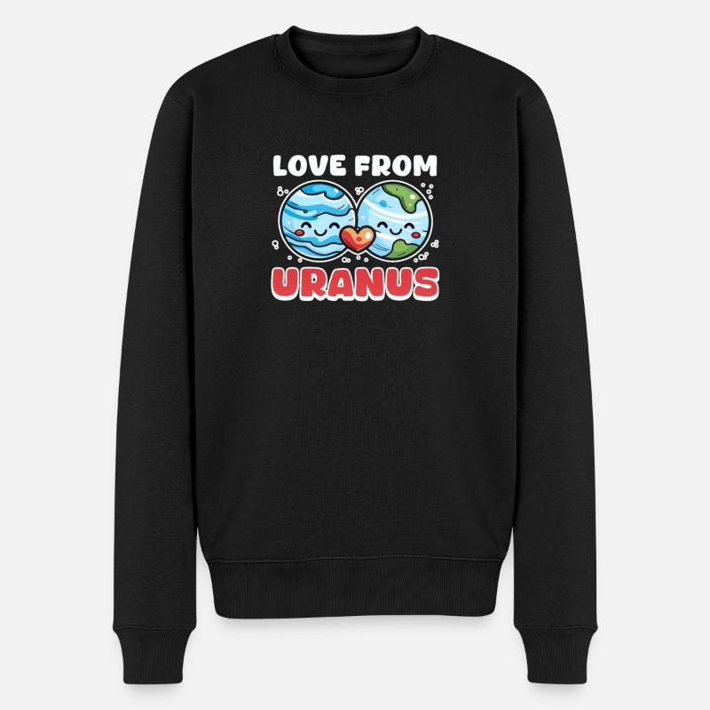 Uranus Liebe von Uranus - Männer Premium Bio Pullover - Schwarz