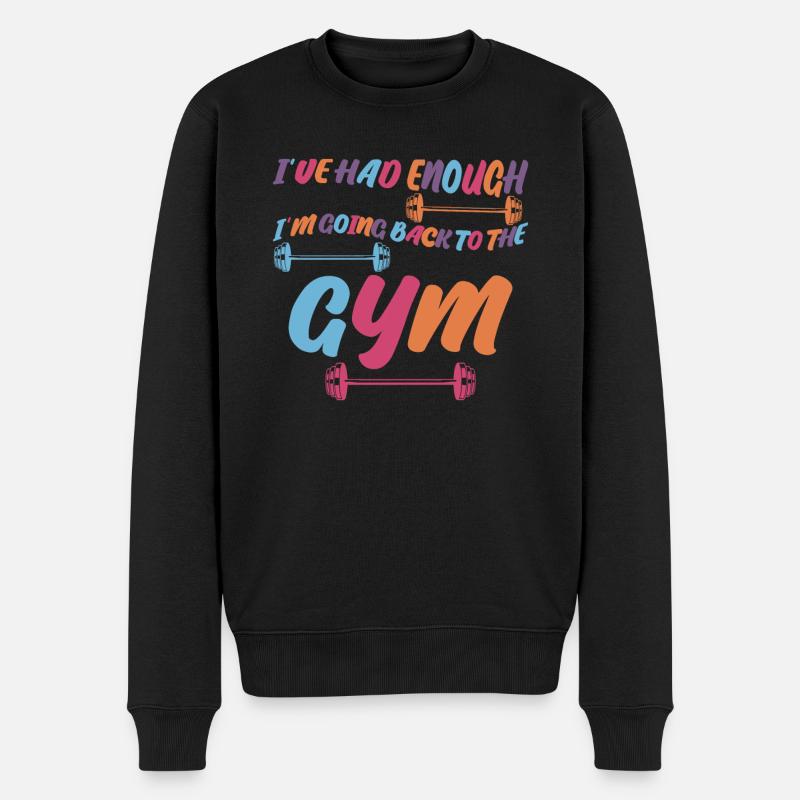 Bodybuilder Motivation Gym Musculation - Pull Premium bio Homme - noir