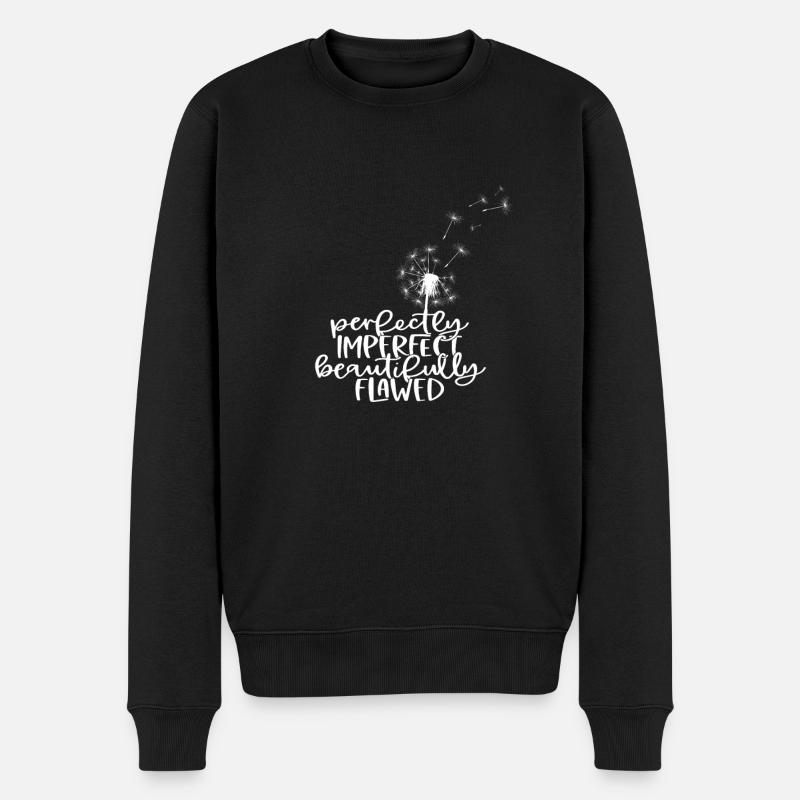 Perfectly Imperfect - Männer Premium Bio Pullover - Schwarz