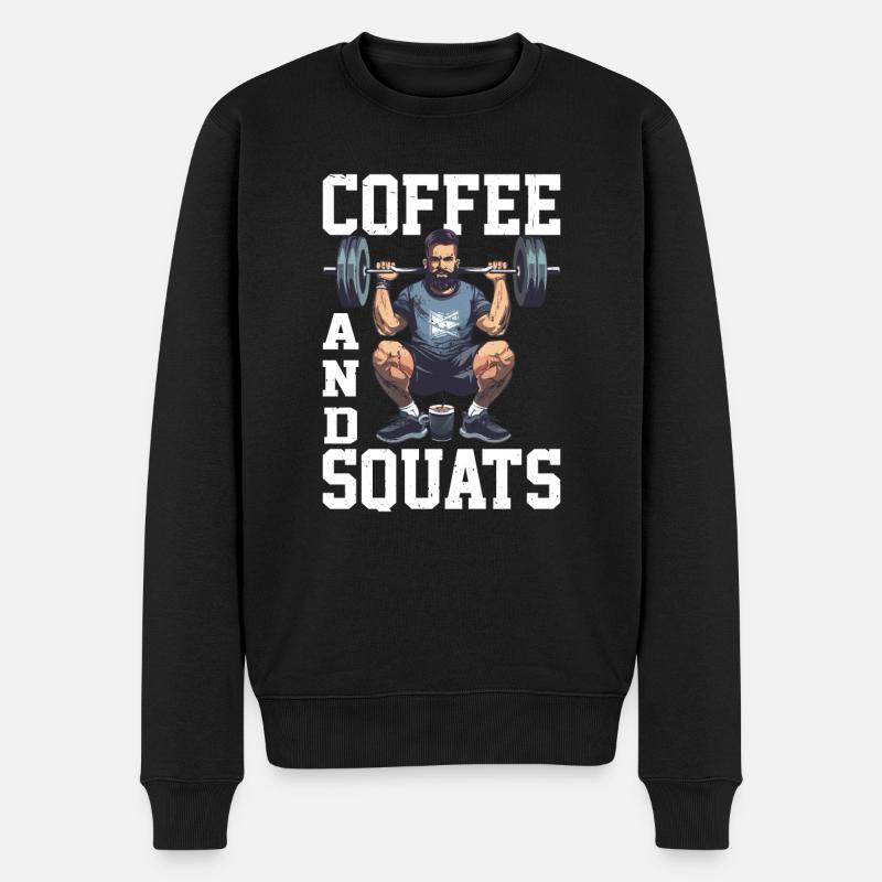 Café Et Squats 15 - Pull Premium bio Homme - noir