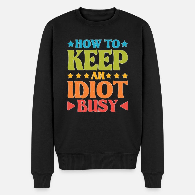 Comment occuper un idiot 20 - Pull Premium bio Homme - noir
