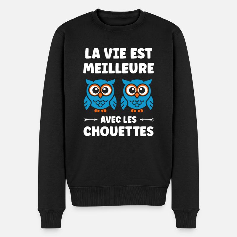 Netter Humor - Männer Premium Bio Pullover - Schwarz