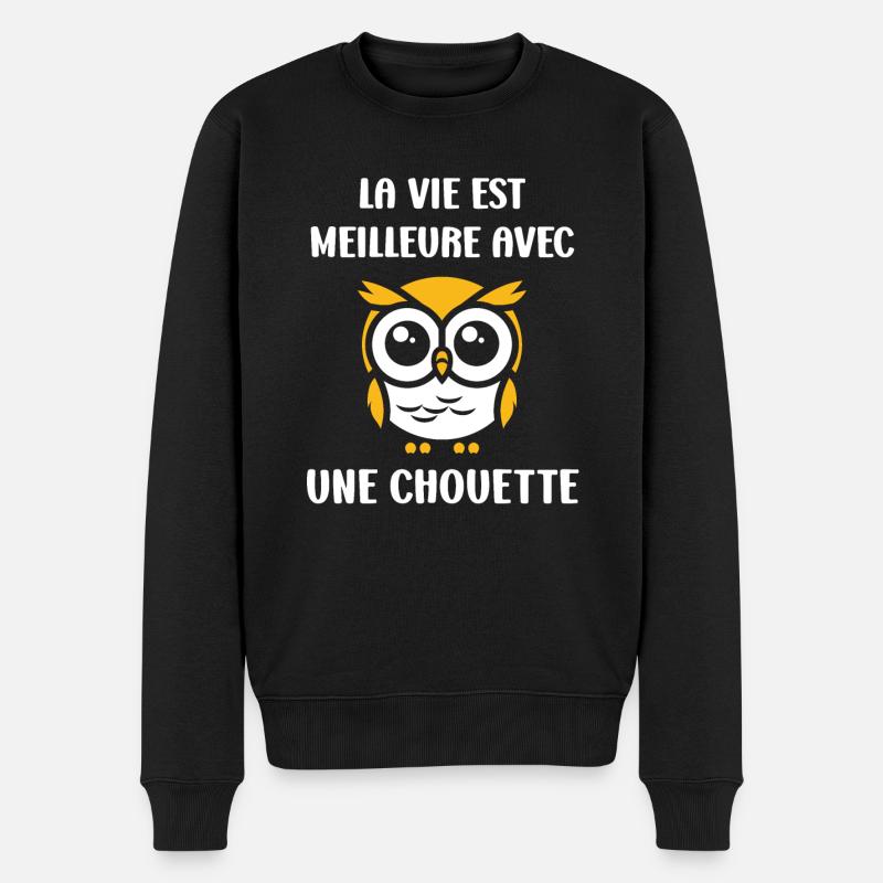 Netter Humor - Männer Premium Bio Pullover - Schwarz