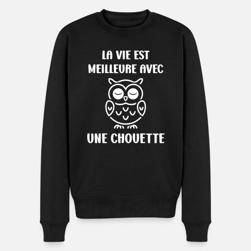 Netter Humor - Männer Premium Bio Pullover - Schwarz