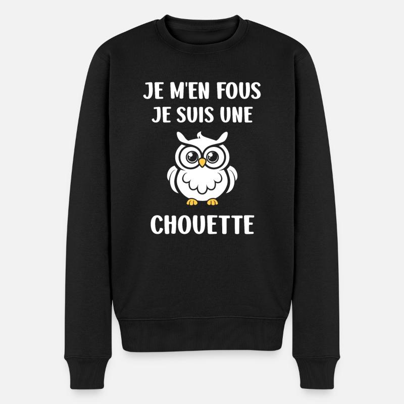 Humour chouette - Pull Premium bio Homme - noir