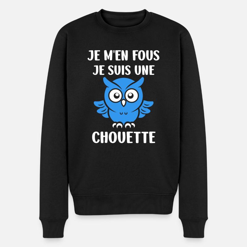 Humour chouette - Pull Premium bio Homme - noir